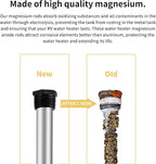 44" Flexible Magnesium Anode Rod, Hot Water Heater Anode Rod Replace for GE, Rheem, Reliance, Richmond, Kenmore Water Heater Including 1-1/16" Hex Socket Tool and Teflon Tape