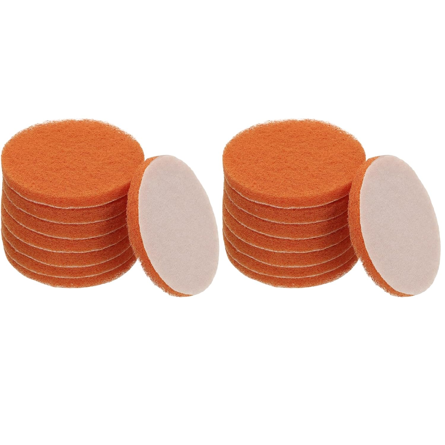 Power Scrub Pads, Scrubbing Pads 2000 Grits Scouring Discs - Fitting for (Home Kitchen Cleaning - Drill Attachment - Scrubber Replacement) 16 Pcs & 4 Inch & Orange