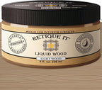 Retique It New and Improved Formula Liquid Wood Coatings - Stainable Primer - Paint It then Stain it (Light Wood, Small)