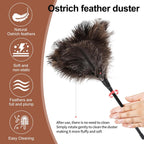 Ostrich Feather Duster-14.9 Inch Mini Natural Feathers Dusters with Plastic Handle Reusable Handheld for Cleaning Supplies Home Car Office(6pcs)