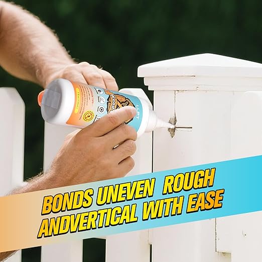 LLPT Wood Glue 11.2 Ounce | Dried Clear Ultimate Waterproof Wooden Super Glue Exterior | All Purpose Wood Adhesive | Heavy Duty for Woodworking Projects Repairs and DIY (LWG330)