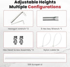 1.4HP Concrete Power Screed with 10ft Aluminum Boards, Vibrating Screed Concrete Tool 8000RPM with Adjustable armrests and brackets for Construction