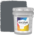 EVOLVE Paint & Primer: Environment-friendly, Low Sheen with One-coat Coverage for Interior & Exterior surfaces (Seal Gray, 5-Gallon)