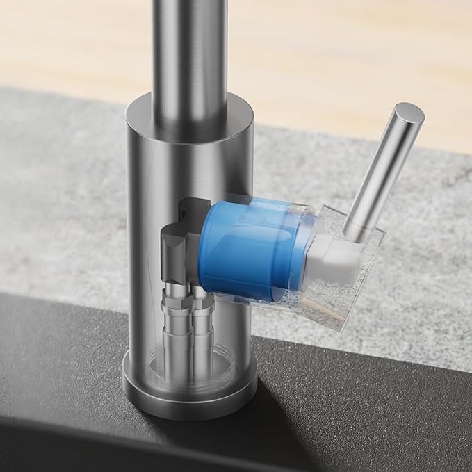 Smart Kitchen Faucet, 3 Modes Pull Down Sprayer, Touch On Sensor Activated, LED Temperature Control, 360-Degree Rotation, 1 or 3 Hole Deck Plate. 10-Year Warranty. (KW-70SN, Brushed Nickel)