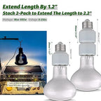 Porcelain Socket Extension Adapter - E26 to E26 Standard Medium Screw Bulb Socket Extender