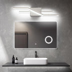 SOLFART Bathroom Light Fixtures Brushed Nickel 24 Inch Dimmable Vanity Lights Modern Led Lights for Bathroom