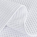 POLYTE Microfiber Lint Free Washcloth Face Towel, 13 x 13 in, 4 Pack (Waffle Weave)