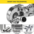 Hydraulic Copper Tube Crimping Tool with 3/5“ 3/4” 1“ 5/4” Inch Jaws, Copper Tube Fittings Hydraulic Pipe Crimping Tool for Pro Press, Copper Pipe Fittings.