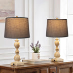 Lamp Shades Set of 2 - Drum Lampshades 11.4" x 12.9" x 9.8" Inches, Fabric Medium Replacement Lampshades for Table Lamp, Floor Lamp, Assembly Required, Spider,Linen