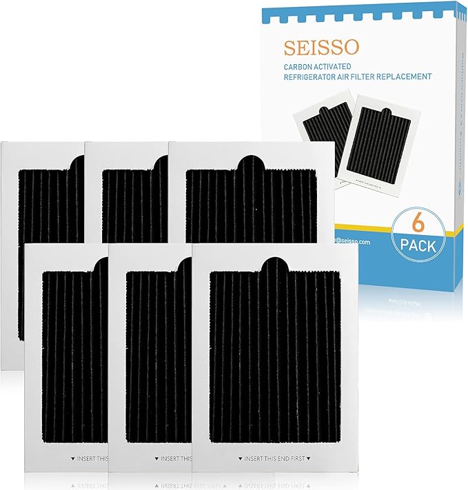 Refrigerator Air Filter Replacement 6 Pack - Carbon Activated Filter Compatible with Frigidaire & Electrolux Pure Air Ultra Reduce Odors for EAFCBF, PAULTRA, RAF1150 242061001,242047801, 242047804