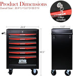 6-Drawer Steel Rolling Tool Cart with Wheels & Handle, Heavy-Duty Tool Chest Storage Cabinet for Garage and Workshop