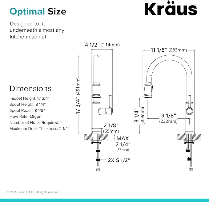 KRAUS Sellette Single Handle Spot Free Stainless Steel Pull-Down Kitchen Faucet with Deck Plate and Soap Dispenser, KPF-1680SFS-KSD-80SFS