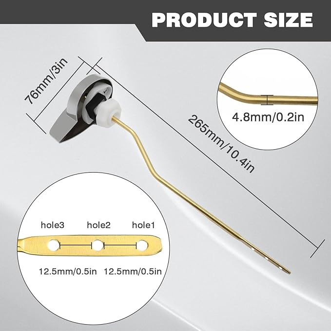 Toilet Handle Replacement Parts Kit, Compatible with TOTO Toilet Handle for THU068 Trip Lvr for TOTO Kohler Side Mount Toilet Flush Tank Lever Handle,Replacement St406 St707