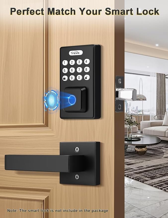 4 Pack Dummy Door Handles for Left Hand and Right Hand, Square Black Door Konbs for Closets, Non-Turning Single Side Pull