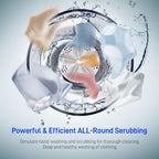 Portable Mini Washing Machine | Compact Deep Cleans Underwear, Baby Clothes, Small Laundry | Lightweight for Apartment, Dorm, Hotel, Travel & Camping | Quiet Energy-Efficient (MR201-US-White)