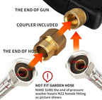 Power Washer Kit, Black & Red 5000 PSI High-Pressure Spray Kit with 5 Nozzle Tips, 40" Replacement Wand, M22 Connectors, Heavy-Duty Cleaning Tool