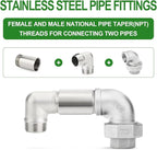 TAISHER 1PCS Stainless Steel Pipe Fittings, 1-1/4" NPT Male x 1-1/4" NPT Female Threaded, 6" Length Nipple Cast Pipe