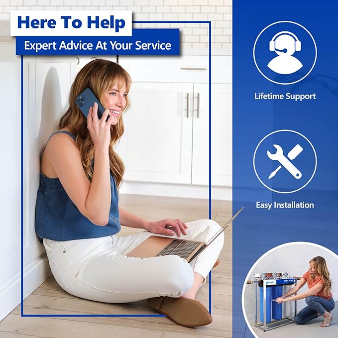 Express Water Polyphosphate Anti-Scale Water Replacement Filter – Whole House Replacement Water Filter – PHO High Capacity Water Filter – 4.5” x 20” inch – 2 Pack