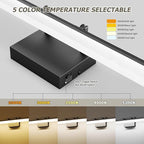 Black Vanity Light 24", 18W LED Bathroom Light Bar with 5CCT, Adjustable Angle & ETL Dimmable Driver – Modern Bathroom Vanity Light Fixture for Mirror, Powder Room, Bedroom, Apartment, Hotel