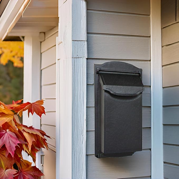 Special Lite Contemporary Vertical Mailbox Wall Mount Mailbox - Black Aluminum Mailbox for Wall Mount - SVC-1002-BLK