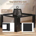 SKM Universal Washer and Dryer Pedestal Stand for 27" & 28" Machines | Heavy-Duty Steel, 700LB Capacity | 15.7" Height, Anti-Slip Design, Black