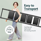 WOA WOA 5 Step Ladder, Foldable Ladder with Wide Pedals and Handle, Sturdy Ladders for Home and Kitchen with Anti-Slip Feet, Supports up to 330 lbs - Black