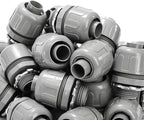 30 Pcs Conduit Connectors, 1/2 Inch PVC Electrical Liquid Tight Connector, 180 Degree Straight NPT Non-Metallic Fitting for Home Kitchen Bathroom Outdoor Tubes Tools Supplies, Grey