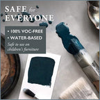 AMY HOWARD AT HOME Chalk-Based One Step Paint for Furniture, Cabinetry, Decor, Finish, and More | No Stripping, Sanding, or Priming | Dark Base | 16 Ounce | Brooks Grey