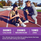 (2 Pack) Sugar Free Calcium Magnesium Zinc Gummies, Calcium Magnesium 2:1, Contains Magnesium Glycinate, Vitamin D3, Sea Moss, for Bones, Muscles, Calm Mood & Sleep Support, Vegan, 120 Gummies