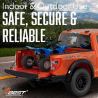 Black Bungee Cords with Hooks - 6 Piece Heavy Duty Long Bungie Cords for Outdoor Use, UV & Weather Resistant - Assorted Sizes Set Includes (2x48, 2x60, 2x72)