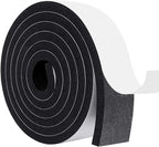 MAGZO Weather Stripping Door Seal, 2 Inch Wide X 3/8 Inch Thick Adhesive Foam Tape Soundproof Weatherstripping for Windows, 1 Roll Total 6.5FT Black