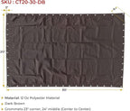 Mytee Products 20'x30' Dark Brown 12oz Canvas Tarp with Grommets - Water Resistant - Heavy Duty Canvas Tarps - Multipurpose Tarpaulin Cover for Canopy Tent, Roof, Camping, Semi Trucks & Cargo