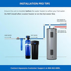 Aquasana SimplySoft® 40,000 Grain Water Softener - Whole House Hard Water Reduction - Base Tank & Cabinet System WH-SF40-BASE