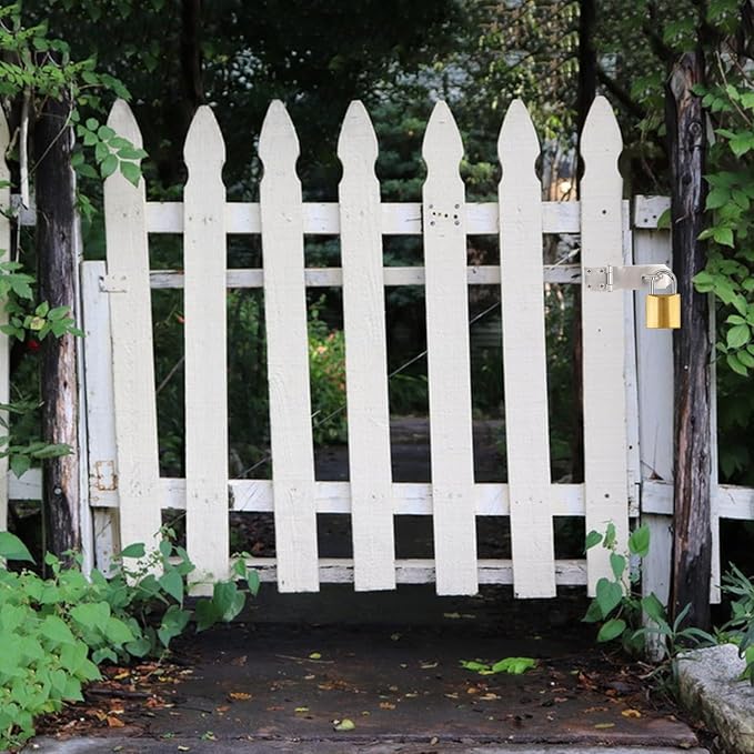 8 Pack Door Hasp Latch Lock with Screws, 5 Inch 304 Stainless Steel Hasp Latch Locks, Safety Packlock Clasp, Latch Locks for Garage, Shed, Doors