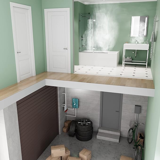 ANZZI Envo ANZZI Electric Tankless Water Heater 11 kW at 240 Volts, Small Enough to Install Anywhere - For for kitchen or bath faucet and shower (WH-AZ011-M2)