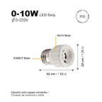 E26 to GU10 Adapter Edison Screw Socket to GU10 Bayonet Base Adapter, Ceramic Socket Converters for LED Bulb, LED Spot Light, 10W - 6 Pack