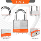 Padlocks Keyed Alike, Pack of 24, Laminated Steel Keyed Lock (1-9/16", 40mm), Padlocks with Same Key, Normal Shackle, for Toolbox, Locker & StorageUnit or More