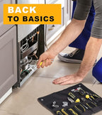 DOWELL 7-Piece Pliers Set - 10-Inch Groove Joint, 8-Inch Adjustable Wrench, Combination, 6-Inch Long Nose, Diagonal Cutting, Screwdrivers - Maintenance Tool Kit With Pouch