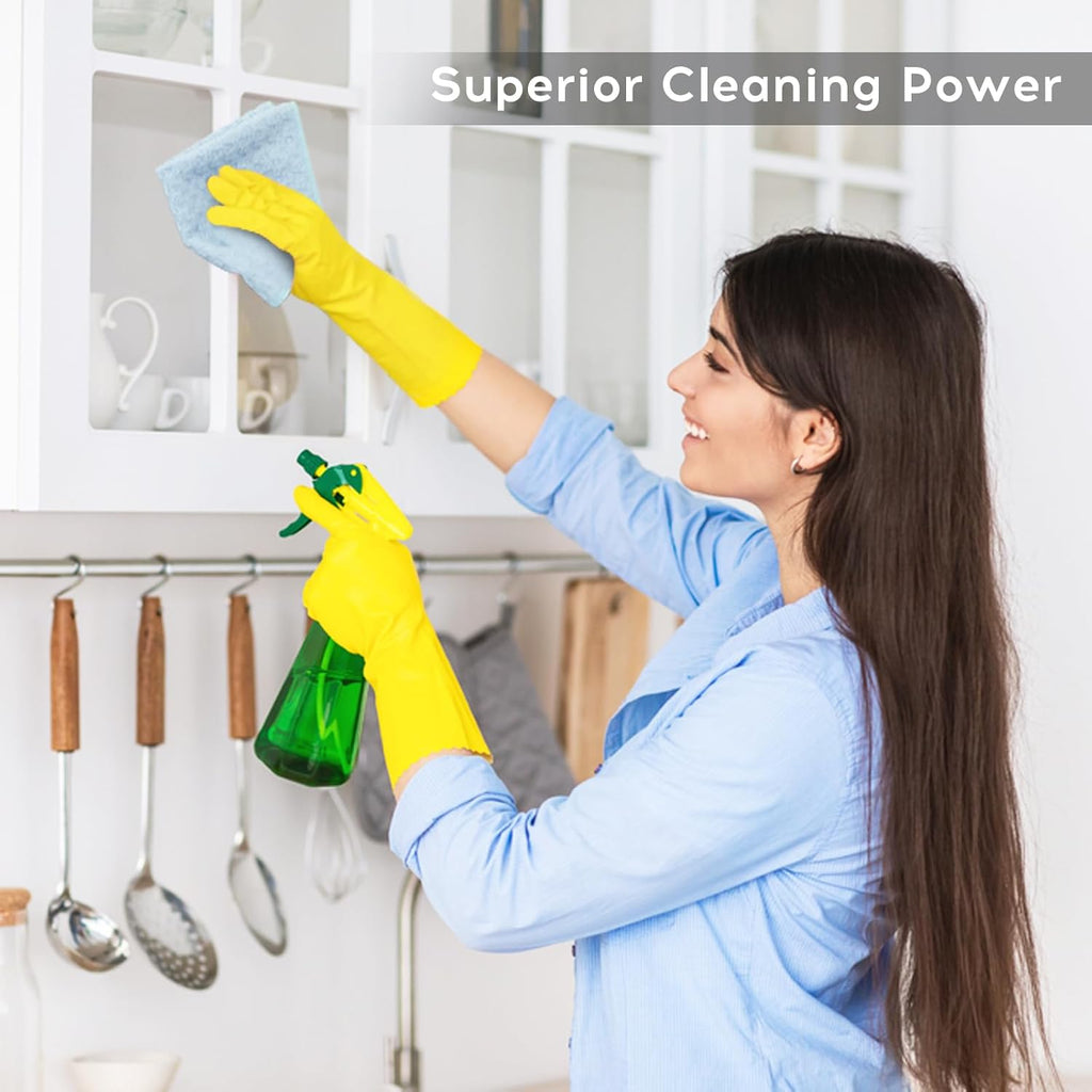 Kitinjoy Microfiber Cleaning Cloth, 12 Pack Soft and No Lint Microfiber Towels Cleaning Supplies, Absorbent Fast Drying Cleaning Rags for Housekeeping, Kitchen, Window, 12 x12 Inches, Light Blue