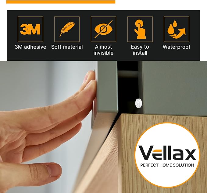 256 Self Adhesive Cabinet Door Bumpers – Sticky Clear Silicone Rubber Pads for Furniture Drawers, Kitchen Cabinets, Decor, Wall Protection – Vellax