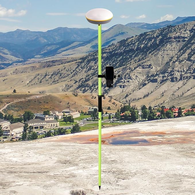 GPS Pole, 6.6FT Surveying Prism Pole, 2M Prism Pole for Land Surveying, Black