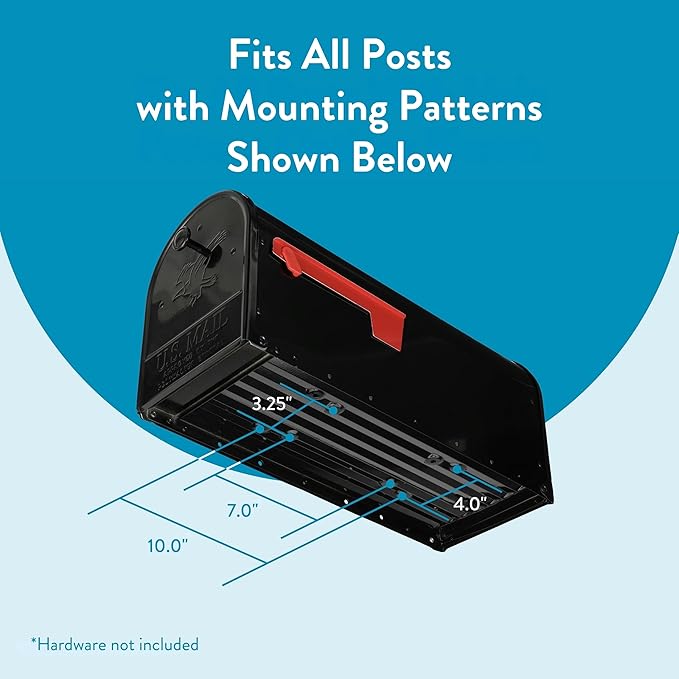Gibraltar Mailboxes OM160BEC Outback Double Door, Large Capacity Mailbox, Black