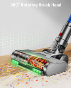 Cordless Vacuum Cleaner, 600W 50KPA 65Min Powerful Vacuum Cleaners for Home, Self-Standing Stick Vacuum Cordless Rechargeable/ Anti-Tangle/OLED Screen/1.8L Cup for Home Pet Hair/Carpet/Hardwood Floor