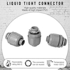 1/2 Inch Liquid Tight Connector PVC Electrical Conduit Fittings Straight 180 Degree Flexible Conduit Connector for Home Kitchen Bathroom Tube Tool Supplies (30 Pcs)