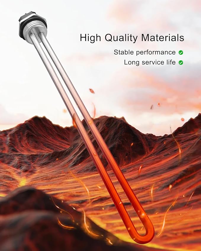 100108283 Water Heater Element Fit for AO Smith Electric Water Heaters, 4500W 240V Screw-In Hot Water Heater Replace 100108284 9000092015 9000092045, 2 Pack