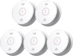 Smoke Detector Carbon Monoxide Detector Combo 10 Year Battery with Bilingual Voice Alerts,UL 217-9th Standard Fire Smoke & Carbon Monoxide Alarms for Home Standalone Model 5 Pack