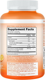 Qunol Zero Sugar Turmeric Gummies, Gummy with 500mg Turmeric Curcumin, Joint Support Supplement, Ultra High Absorption Tumeric Curcumin, Vegetarian, Gluten Free, 120 Count