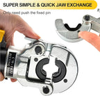 Hydraulic Copper Tube Crimping Tool,Copper Pipe Fittings Crimping and Plumbing Tool with Crimping Dies Jaw 1/2", 3/4", 1"
