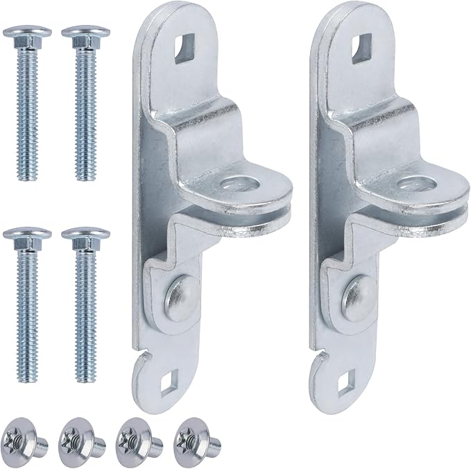 GDW Cargo Trailer Door Latch Hasp Keeper for Ramp Padlock Race Bar Lock Handle Enclosed Car Hauler (‎Trailer Door Hasp 2pack +Screws 4+Nuts 4)