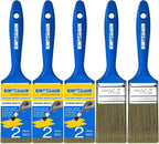 King Origin Versatile Paint Brush Set, 5 Pack, 2 Inch Paint Brushes, Small Paint Brushes for Walls, Furniture, Crafts - Detailed Painting & Larger Surface Coverage